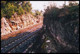 Le tronçon de la voie ferrée.